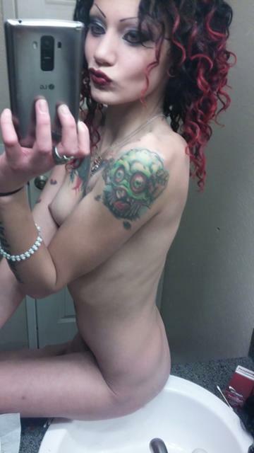 Tiny Tattooed Goth Stripper — 17