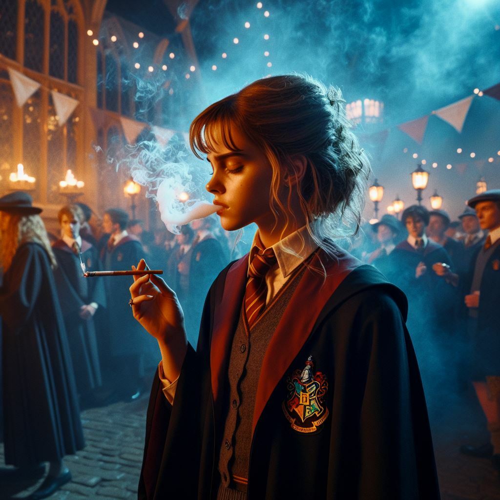 Emma Watson - Hermione - Smoking Fetish AI Art — 38