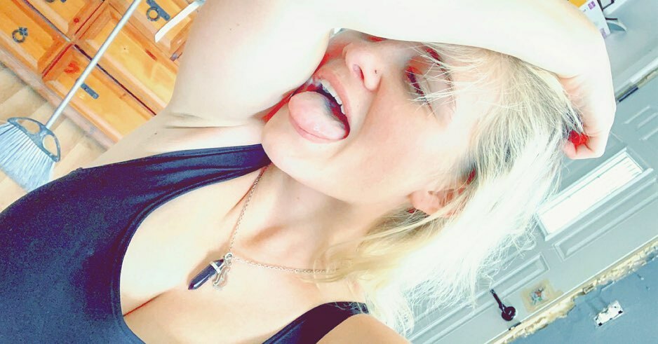Young Milf with long tongue shows you where to cum — 43