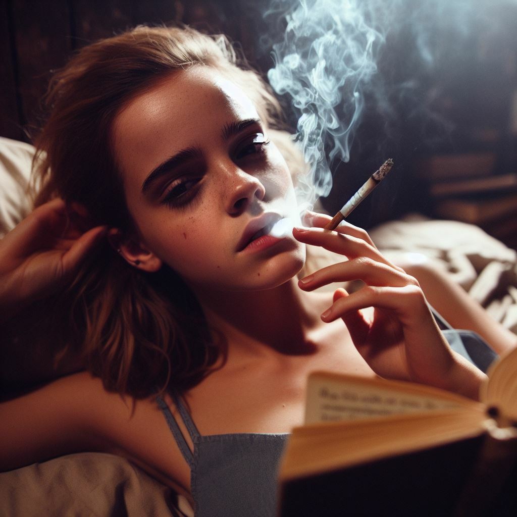 Emma Watson - Hermione - Smoking Fetish AI Art — 7